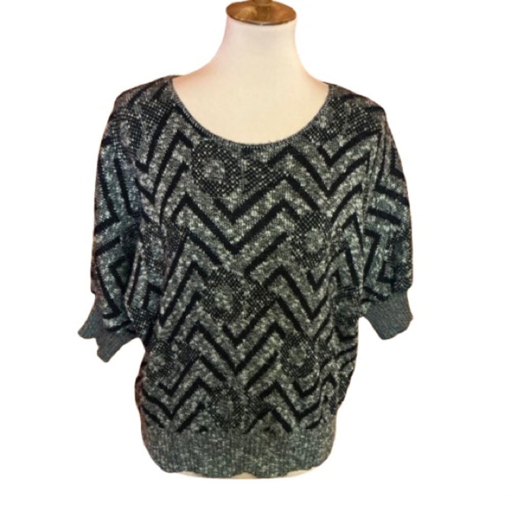 Vtg 70s Chevron Sweater